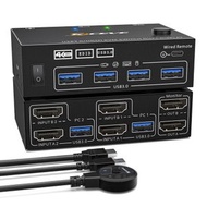 全城熱賣 - KC-KVM202AS 4K 60HZ USB3.0 HDMI雙显示器 KVM切換器 支持EDID模擬鎖屏