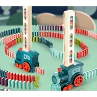 Đồ chơi xe xếp Domino tự động xe tàu hỏa thả domino có đèn nhạc vui nhộn giải trí cho bé