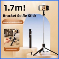 1m 1.7m LED light telescopic wireless selfie stick tripod Bluetooth selfie stick mobile phone