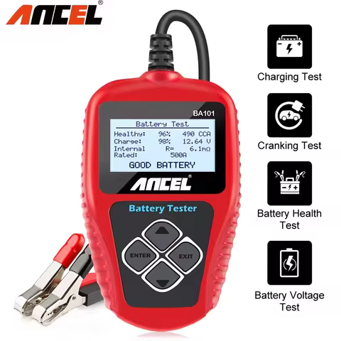 ANCEL BA101 12V Auto Car Battery Load Tester Cranking Analyzer Tool 100-2000CCA Charging Circuit loa