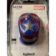 Captain America Open box Logitech Marvel Mouse M238 battery removed but item is NEW