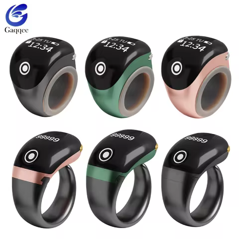 S7Pro/S8pro LCD Digital Counter Touch Control Finger Counters Type-C Smart Ring Three-speed Adjustab