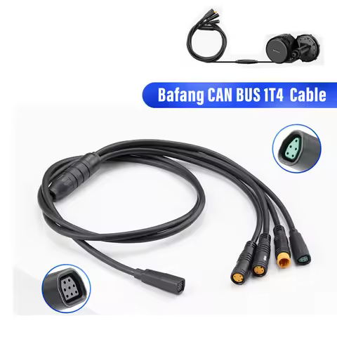 Motor Waterproof 1T4 EB-Bus Cable for Bafang CAN BBS BBS01B BBS02B BBSHD Mid Motor Display Brake Lev