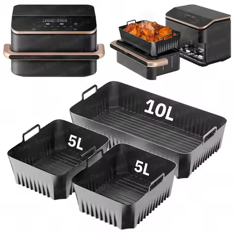 Silicone Insert Baking Mould Hot Air Fryer Accessories for Cosori Dual Blaze Twinfry XXL 10L, BPA-Fr