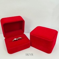 Double Ring Box Velvet Tall Shape Size 6.5*7.5*4.7CM For Jewelry Earring Pendant