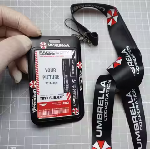 Double Sides Umbrella Lanyard & Card Holder By Umbrella Corporation Neck Strap Card ID Holders with