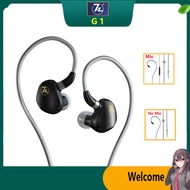 7HZ G1 In-Ear Hifi Wired Earphones 10mm Dynamic Driver IEMs Monitor Headphones with 0.78mm 2Pin Repl