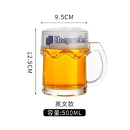 Large Capacity Glass Hoegaarden Cup with Handle Craft Beer Mug White Special Cup Belgian Beer Fruit 