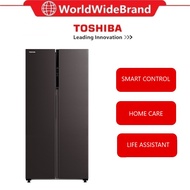 Toshiba 530L Side-by-Side Inverter Fridge Smart Control (SatinGrey) GR-RS600WI-PMY(37) GRRS600WIPMY