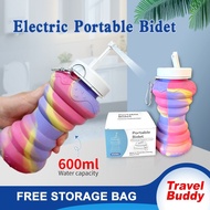 600ML  Travel Bidet  Collapsible Portable Bidet Sprayer Leakproof Foldable Travel Silicone Bidet Min