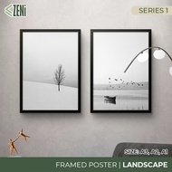 ZENi LANDSCAPE Framed Poster [SET 1] | A3 A2 A1 Landscape Photography Poster Frame