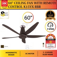 KDK K15YX-RBR DC Motor Ceiling Fan with Remote Control (1 order = 1 unit)