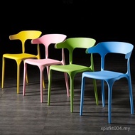 Yuan Household Plastic Thickened Wholesale One Piece Adult Stool Backrest Chair Economical Nordic Fa