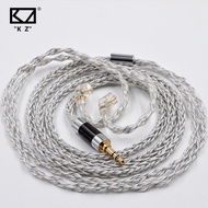 KZ Silver blue mixed 8 shares 784 cores Silver plated Upgrade cable DIY earphone cable  for zsn zsn pro zs10 pro ZAX ASX  DQ6 CA4 AS16