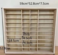 ชั้นวางรถของเล่นไม้ ชั้นโชว์โมเดลรถ รถของเล่นเด็ก Montessori 66 sections Wooden Shelf/Show Case fo