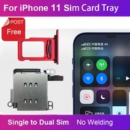 Original Dual SIM Card Reader Flex Cable + SIM Card Tray Holder Slot Adapter Replacement Repair Part