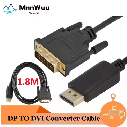 Displayport DP To DVI Cable 6 Feet/1.8m Gold Plated Connector Free Driver for Windows 7/8/10 for Mac