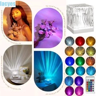 LACYES Ocean Waves Projector Light, 16 Colors Light Dynamic Wave Effect Water Ripple Crystal Lamp, U