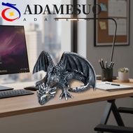 ADAMESUO Black Dragon Sculpture, Large Size Resin Dragon Ornaments, Collectible Statue Home Statue G