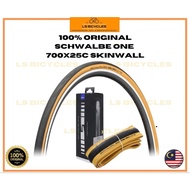100% Original Schwalbe One 700x25c Folding Tyre Skinwall Road Bike Tyre Bicycle Lightweight Tayar Ba