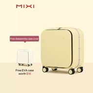 Mixi 18นิ้วผู้หญิงเปิดด้านหน้าCarry-Onกระเป๋าเดินทางผู้ชายเปิดด้านข้างน้ำหนักเบาและทนทานเคสมือถืออะลูมิเนียมกระเป๋าลากM9260