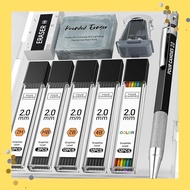 Four Candies Mechanical pencil set 2mm pencil metal lead holder HB 2H 2B 4B color lead with replacem