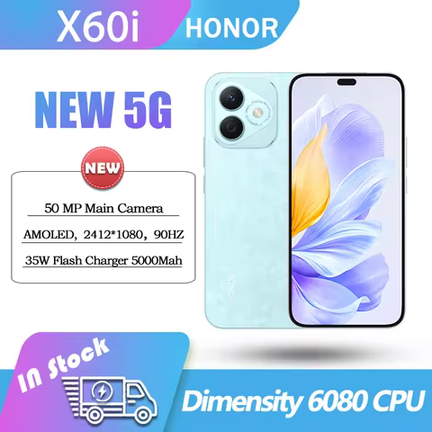 Honor X60i Dimensity 6080 50MP 6.7 Inches AMOLED 90Hz 5000mAh 35W Fast Charging MagicOS 8.0 OTA NFC 