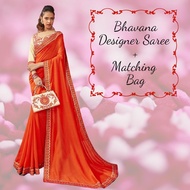 Deepavali Special Designer Saree + Matching Clutch Bag/Indian Wear/ Diwali/Trending Bhavana 01