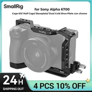 SmallRig Cage Kit / Half Cage / Baseplate / Dual Cold Shoe Mount Plate / for Sony Alpha 6700 With Mu