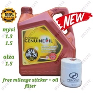 ✡HOT SALES PERODUA FULLY 0W20 4L BEZZA MYVI ALZA ARUZ ATIVA 0W-20 ENGINE OIL FULLY SYNTHETIC 0W 20 NEW RED ORIGINAL✴