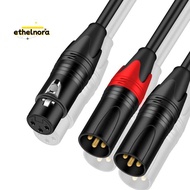 XLR to XLR Y-Splitter Cable Balanced XLR Female to Dual XLR Male Audio Microphone Adapter 2 XLR to X