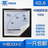 42L6 Frequency Meter 150hz300hz1500hz3000 Hertz 6000HZ 100V Central Frequency Furnace Electric Contr