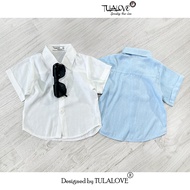 Tulalove Super Cute Monochrome Boy's Shirt, Boy's Shirt