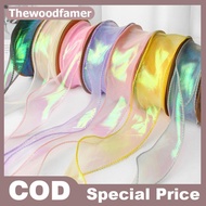 thewoodfamer 9M 4CM Fishtail Yarn Ribbon For DIY Bow Hair Ornament Bouquet Gift Wrapping Material Wa