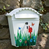 Bird and Flower Pattern Garden Wall Mailbox Vintage Design Farmhouse Mailbox Weatherproof