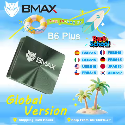 BMAX B6 Plus Mini PC | i3-1000NG4 | 12+512GB | Win11 Pro | Dual 4K HDMI | WiFi 5 | BT 4.2 | USB-C | 