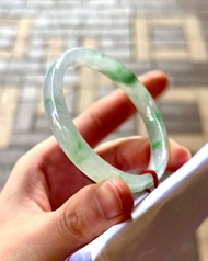 天然翡翠 緬甸翡翠 A玉 玉鐲 • 冰種白底青翡翠福鐲