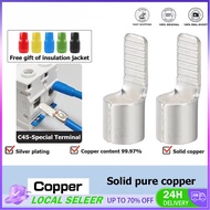 10PCS C45 Terminal 4mm-95mm Switch Lug Copper Tin terminal wire connector Electric Cable Connector