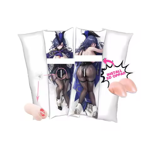 Hobby Express Japanese Anime Dakimakura Cover Case with Body Hugging Inner Middle Hole Pillow Anime 