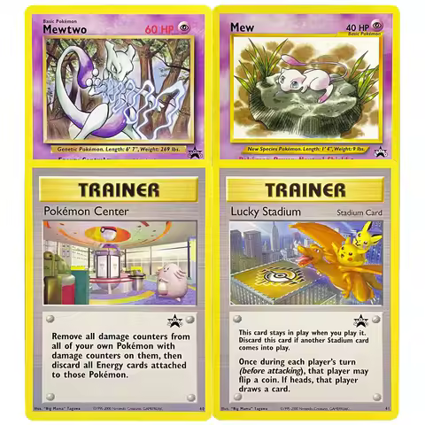 PROXY Regular PKM Card Wizards Black Star Promos POP Series Lucky Stadium Mew Mewtwo Pikachu Pokemon