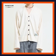 (PAINKILLER) RECTANGLE LONG CARDIGAN / เสื้อคาร์ดิแกน เสื้อแขนยาว เสื้อผ้าผู้ชาย แฟชั่นผู้ชาย เพนคิล
