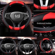 【In stock】honda Steering wheel cover carbon fiber leather accessories jazz city civic hrv brv crv oddyssy stream ALAK