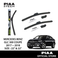 PIAA Si-Tech Silicone Wiper For Mercedes GLC300 Coupe 2017 ~ 2018 (22" & 22")