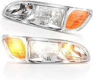 Headlights for Peterbilt 386, Replacement Headlight with Bulb for Peterbilt 330 335 325 384 337 340 