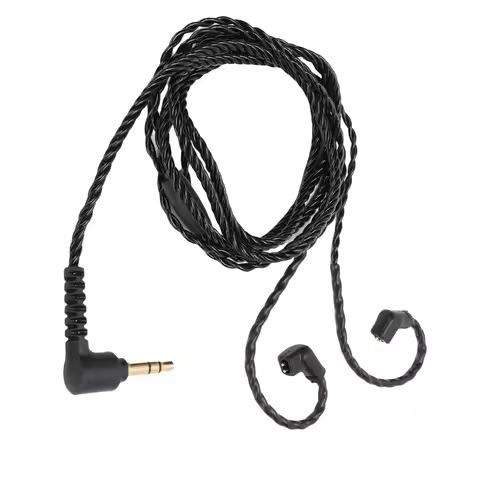 Earphone Replacement Cable 3.5mm Male to QDC 0.78 2 Pin Connector IEM Headphone Cable Fit for KZ ZS1