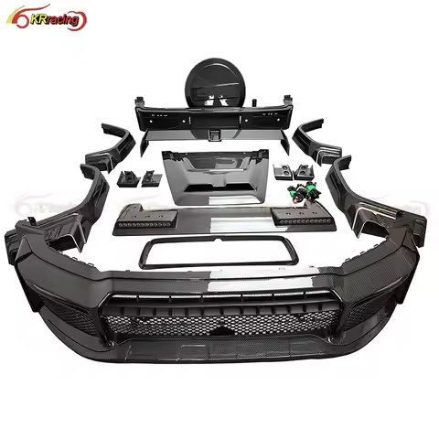 B Style 2025 W465 G63 Car Parts Dry Carbon Fiber Body Kit Hood Bumper Spoiler For G Wagon W465 W464 