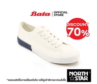 Bata บาจา ยี่ห้อ North Star รองเท้าผ้าใบแบบผูกเชือก รองเท้าผ้าใบแฟชั่น สนีกเกอร์ สำหรับผู้ชาย สีขาว รหัส 8201067