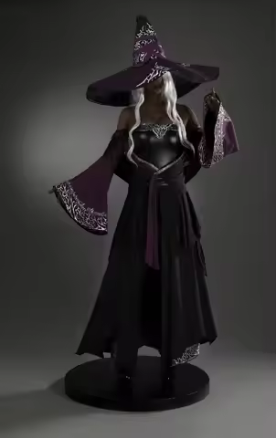 Recluse Game Elden Cosplay Nightreign Ring Costume Hat skirt belt accessory set Halloween women man 