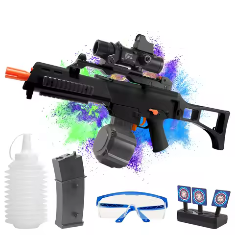 High Speed G36C Electric Gel Balls Blaster, Automatic & Manual Dual Modes Large Water Bullets Gun, O