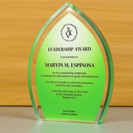 ACRYLIC PLAQUE - ACRYLIC TROPHY - AWARD - CUSTOMIZED PERSONALIZED JAY C. DESIGNS - 8044